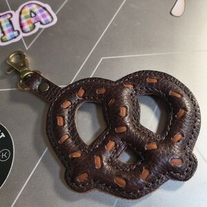 Portland Leather Dark Brown Pretzel Purse Charm.